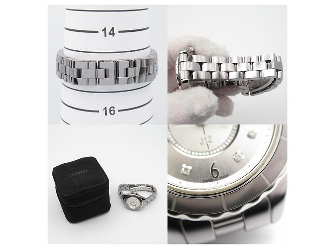 Chanel J12 8P Diamond Watch Titanium Ceramic H3401 Silvery - view 8
