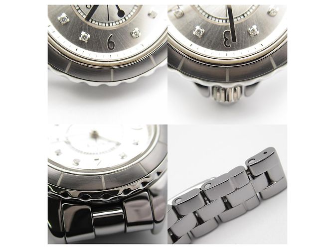 Chanel J12 8P Diamond Watch Titanium Ceramic H3401 Silvery - view 9