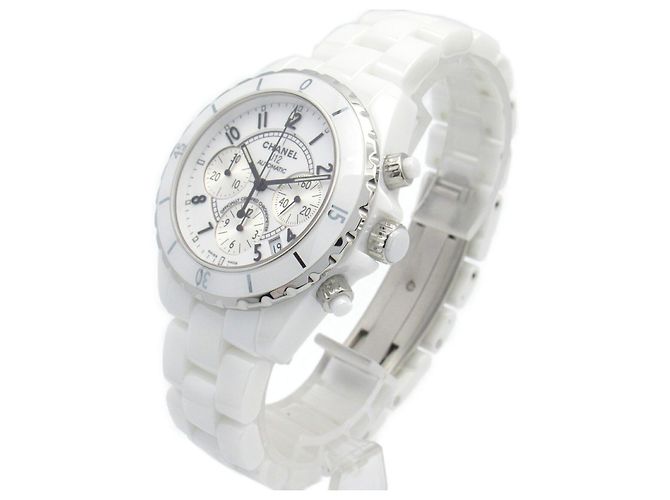 Chanel J12 Ceramic Chronograph Watch H1007 White - view 2