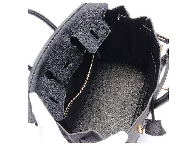 Hermès Borsa Hermes Birkin 25 Togo Nera Nero - vista 3