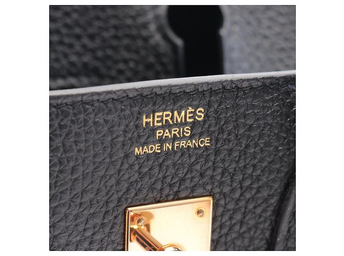 Hermès Borsa Hermes Birkin 25 Togo Nera Nero - vista 4