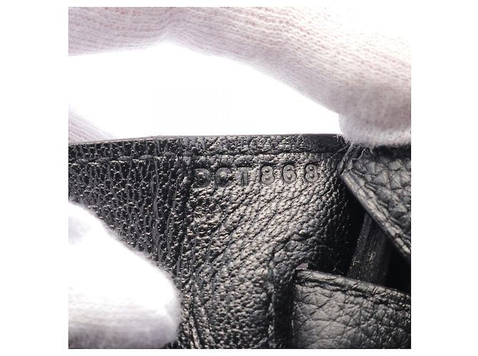 Hermès Borsa Hermes Birkin 25 Togo Nera Nero - vista 5