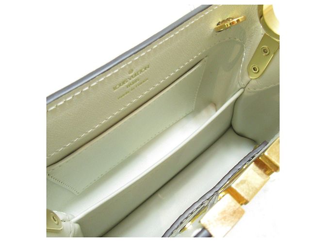 Borsa a spalla in pelle Capucines Mini Louis Vuitton N98156 Beige - vista 5