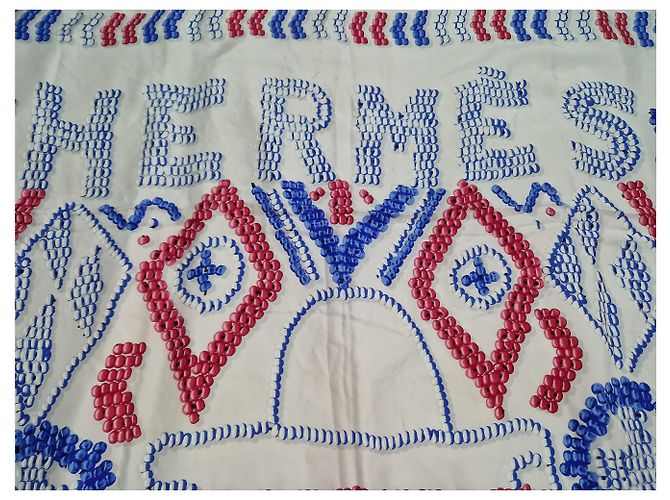 grande quadrato Hermès Kelly in perle Multicolore - vista 7