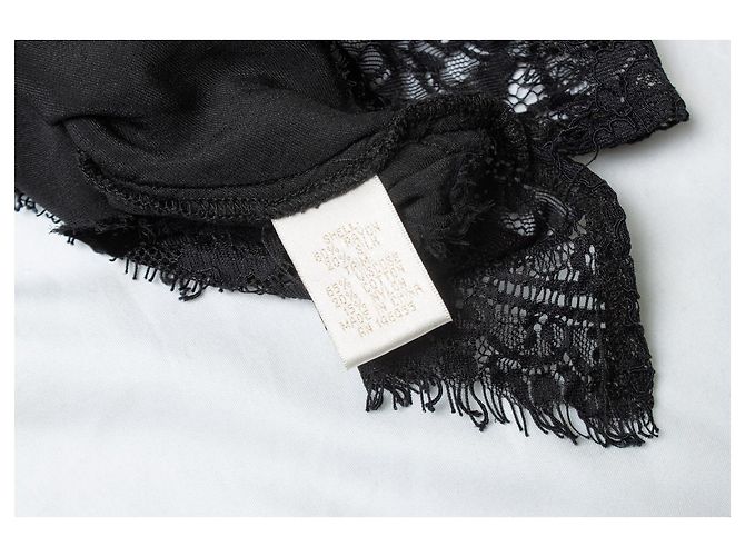 Autre Marque Goldhawk, black velvet and lace top - view 5