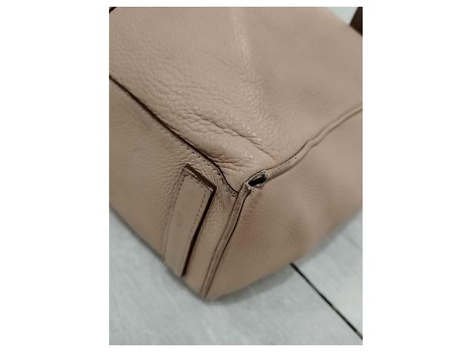 Borsa da viaggio Prada in pelle beige - vista 8