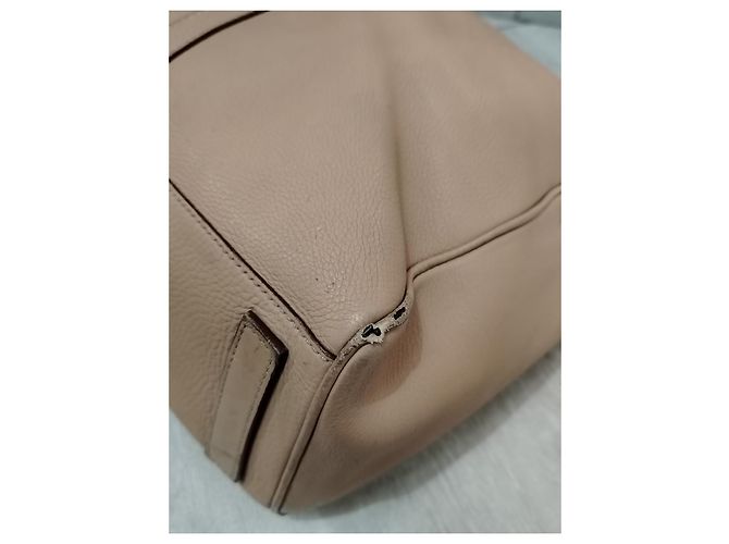 Borsa da viaggio Prada in pelle beige - vista 9