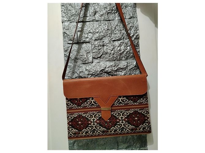 Borsa a mano Yves Saint Laurent in pelle marrone - vista 2