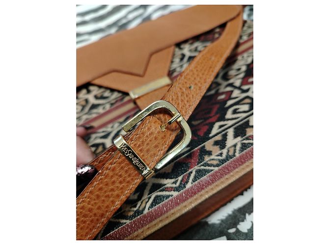 Borsa a mano Yves Saint Laurent in pelle marrone - vista 7