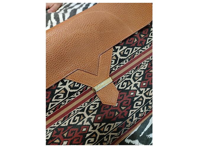 Borsa a mano Yves Saint Laurent in pelle marrone - vista 9