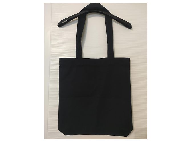 Borsa Tote Dolce & Gabbana Nera in Cotone Nero - vista 5