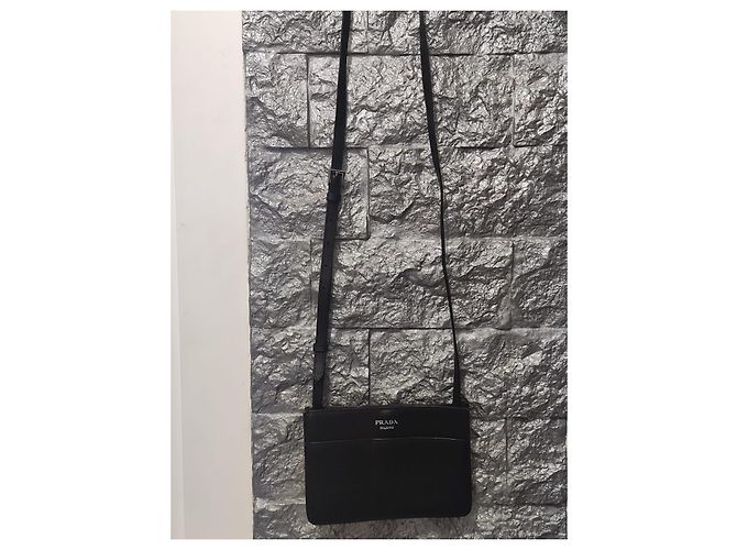 Borsa Prada Saffiano in pelle nera Nero - vista 10