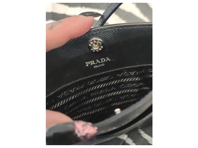 Borsa Prada Saffiano in pelle nera Nero - vista 5
