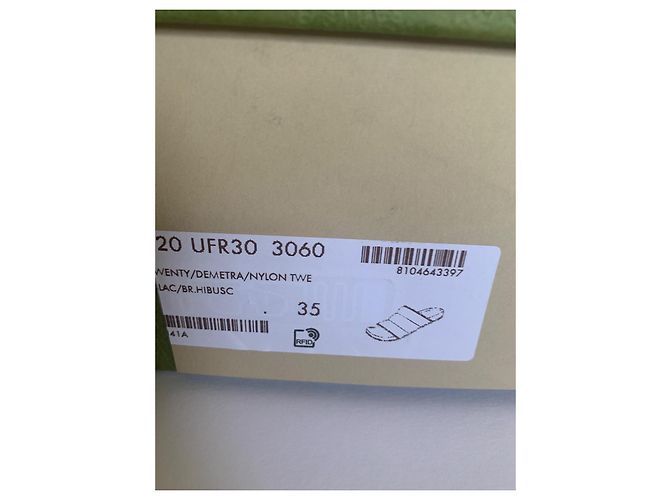 Sandali Gucci Demetra in nylon imbottito rosso e verde - vista 6