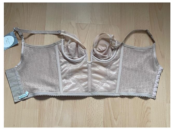 Bustier Corsetto Dior Monogramma Obliquo Beige - vista 10