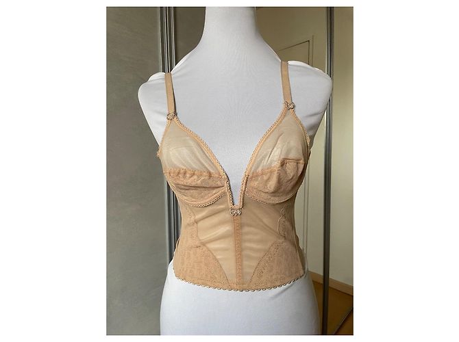 Bustier Corsetto Dior Monogramma Obliquo Beige - vista 2