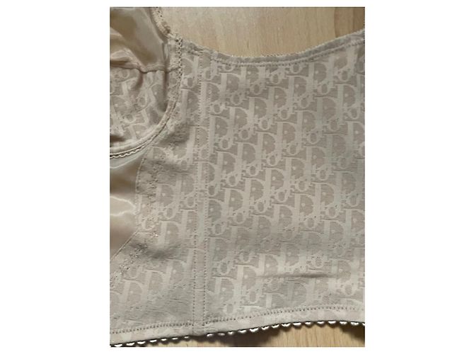 Bustier Corsetto Dior Monogramma Obliquo Beige - vista 3