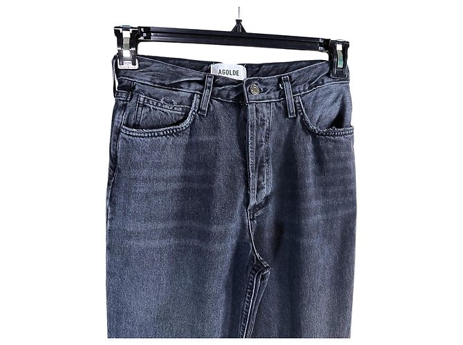 Agolde Vaqueros 90's Pinch Waist de Tiro Alto Rectos Grises - vista 2