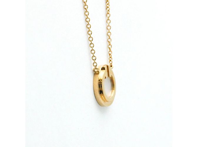 Tiffany & Co Collana pendente Tiffany T a due cerchi in oro rosa D'oro - vista 4