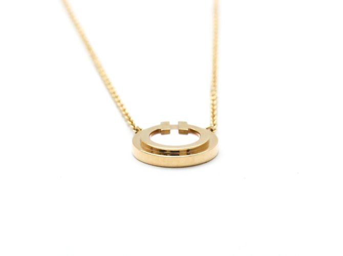 Tiffany & Co Collana pendente Tiffany T a due cerchi in oro rosa D'oro - vista 5