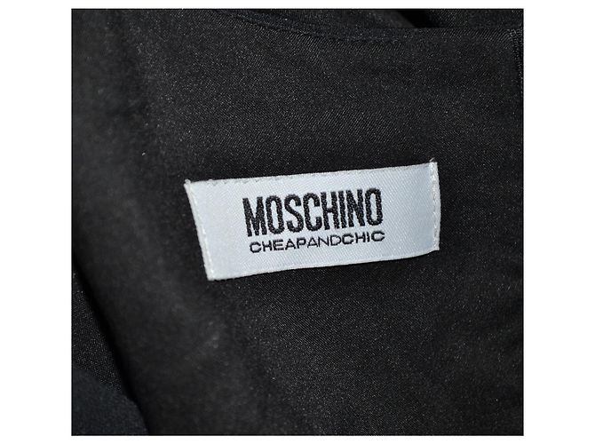 Moschino Cheap And Chic Midi Kleid schwarz weiß - vista 5