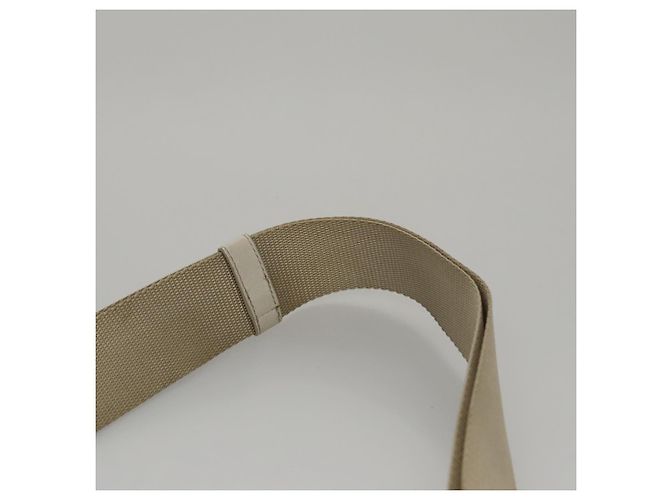 PRADA Borsa a Spalla Nylon Beige Argento Auth 103773 - vista 14