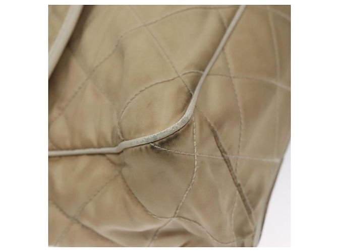 PRADA Borsa a Spalla Nylon Beige Argento Auth 103773 - vista 16