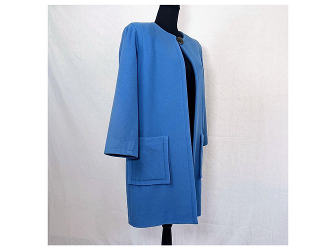 Yves Saint Laurent Vintage YSL blauer Mantel 1992 - Ansicht 4