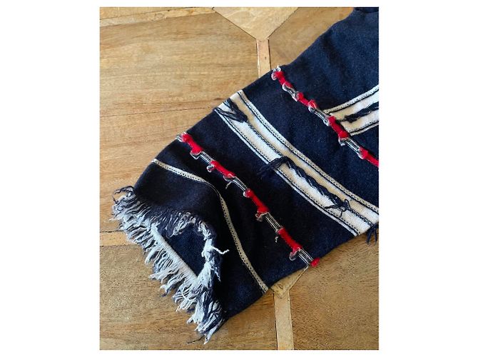 Barrie Pulli in Trikolore 100% Kaschmir - Kimonoärmel T.S Rot Aus weiß Marineblau - Ansicht 12