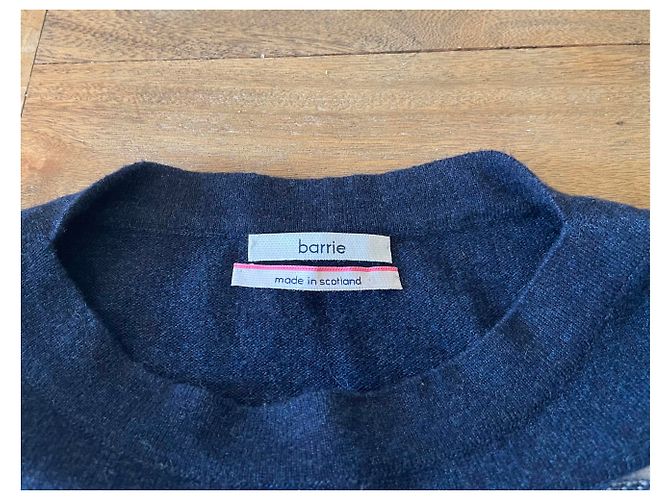 Barrie Pulli in Trikolore 100% Kaschmir - Kimonoärmel T.S Rot Aus weiß Marineblau - Ansicht 6