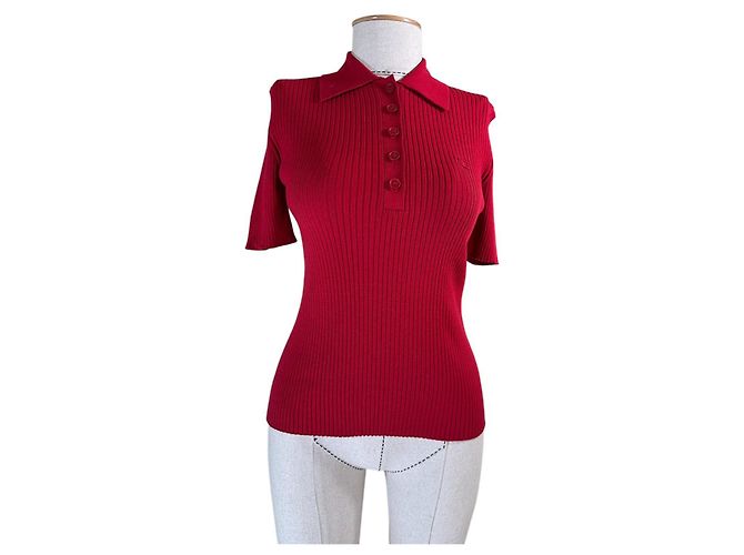 Polo de punto Courreges Rojo Roja - vista 2