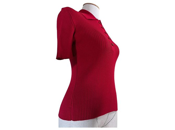 Polo de punto Courreges Rojo Roja - vista 6