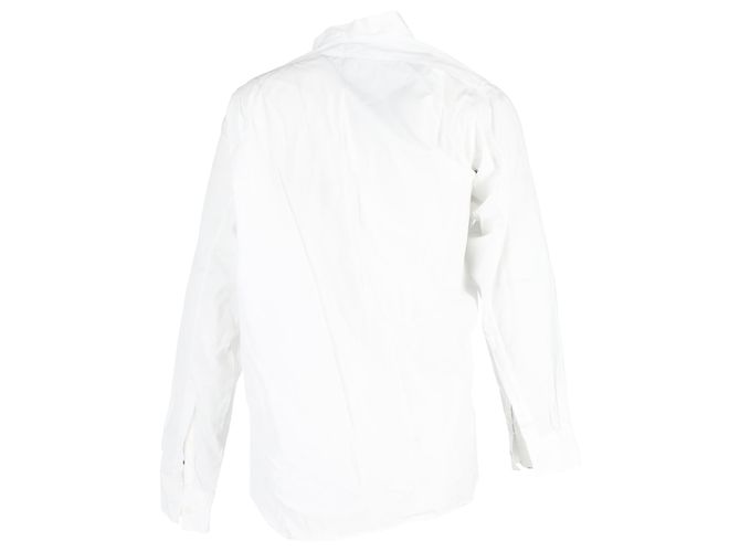 Camisa de manga larga con botones Loewe en algodón blanco - vista 3