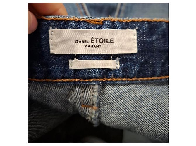 Falda de mezclilla azul de algodón Isabel Marant Étoile - vista 3