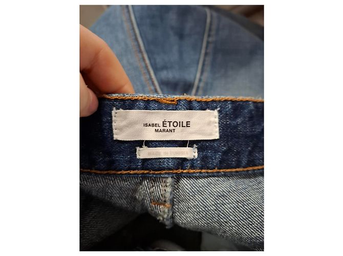 Falda de mezclilla azul de algodón Isabel Marant Étoile - vista 6
