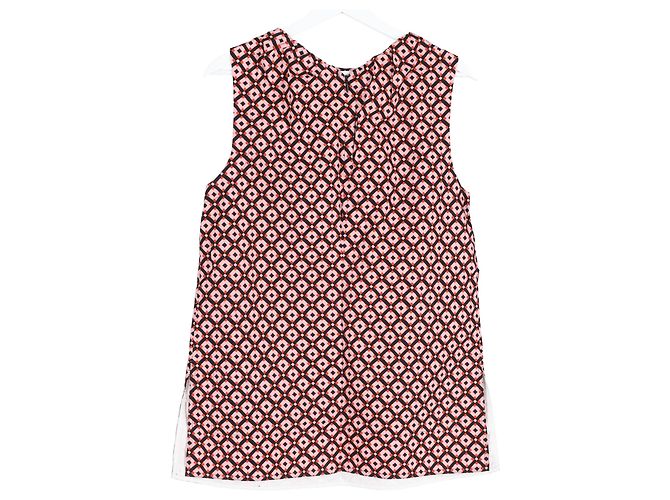 Marni Patterned Sleeveless Blouse in Multicolor Cotton - view 5