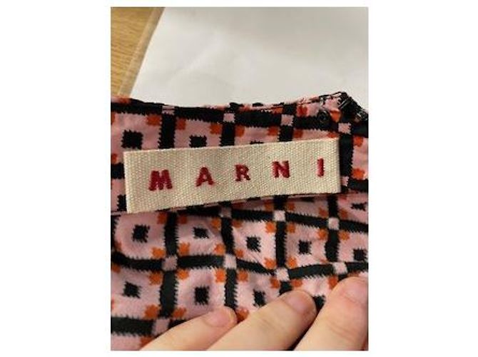 Marni Patterned Sleeveless Blouse in Multicolor Cotton - view 6
