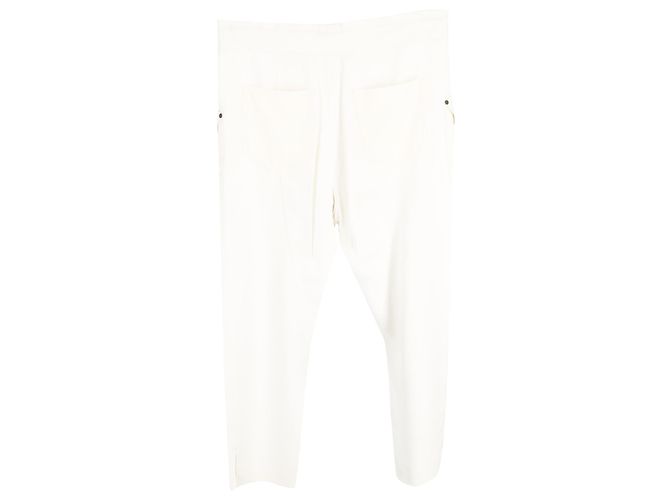 Pantaloni oversize con dettagli sulle tasche Chloé Crepe in acetato bianco Crudo - vista 2