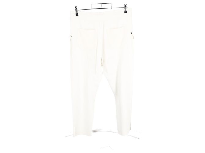 Pantaloni oversize con dettagli sulle tasche Chloé Crepe in acetato bianco Crudo - vista 5