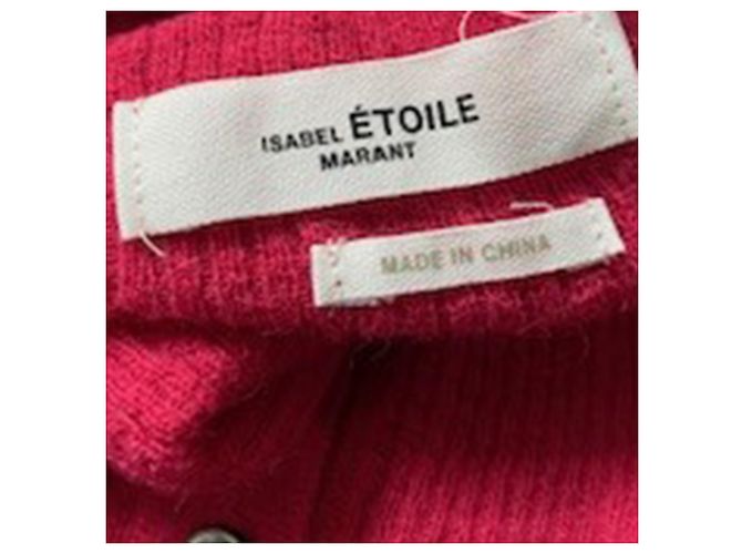 Isabel Marant Étoile Faustine Rippstrick-Top aus rosa Wolle Pink - Ansicht 3