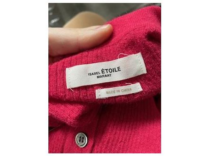 Isabel Marant Étoile Faustine Rippstrick-Top aus rosa Wolle Pink - Ansicht 6