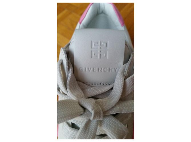 GIVENCHY SNEAKERS 4G IN PELLE DI VITELLO. Bianco Fuschia - vista 9