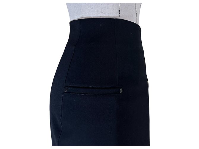 Falda Midi Negra de Mezcla de Lana Plein Sud Negro - vista 3