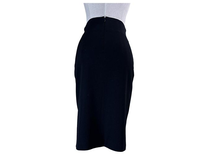 Falda Midi Negra de Mezcla de Lana Plein Sud Negro - vista 4