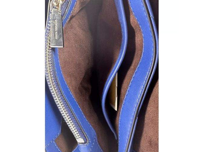 Michael Kors Cece Borsa a spalla in pelle trapuntata blu - vista 14