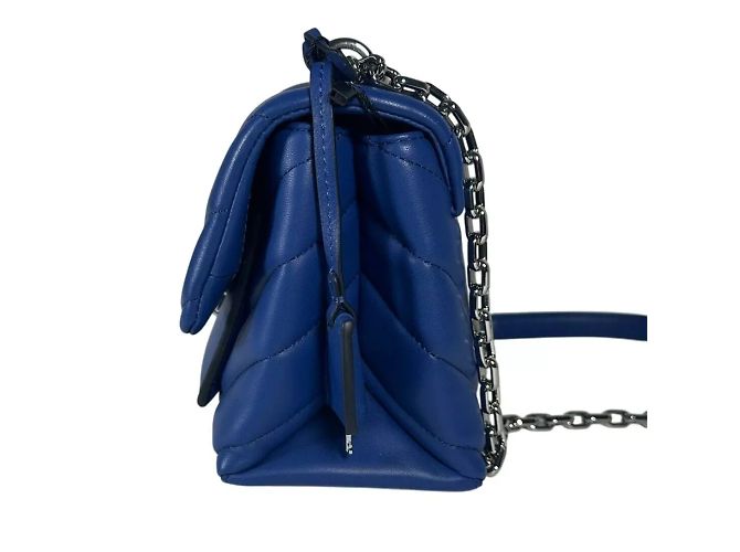 Michael Kors Cece Borsa a spalla in pelle trapuntata blu - vista 3