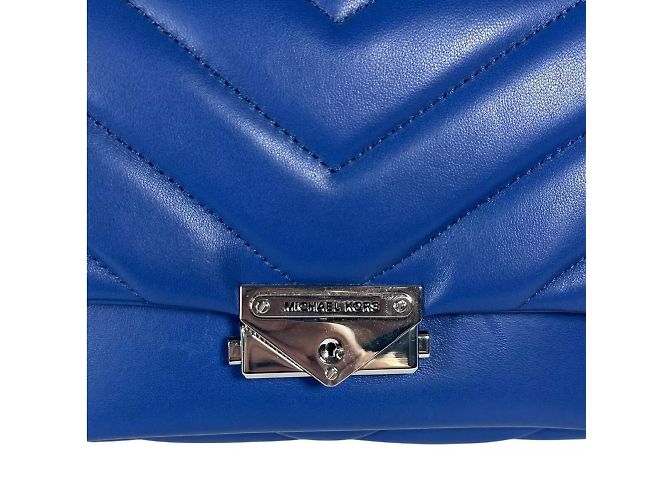 Michael Kors Cece Borsa a spalla in pelle trapuntata blu - vista 4