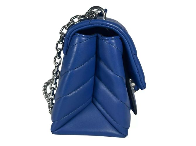 Michael Kors Cece Borsa a spalla in pelle trapuntata blu - vista 5