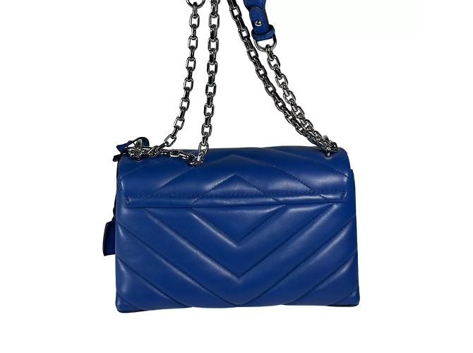 Michael Kors Cece Borsa a spalla in pelle trapuntata blu - vista 8
