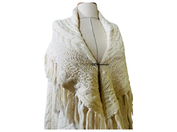 Ralph Lauren Cardigan Elfenbein Wolle Alpaka Weiß - Ansicht 3